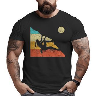 Climbing Bouldering Mountain Free Speed Girl Vintage Big and Tall Men T-shirt | Mazezy