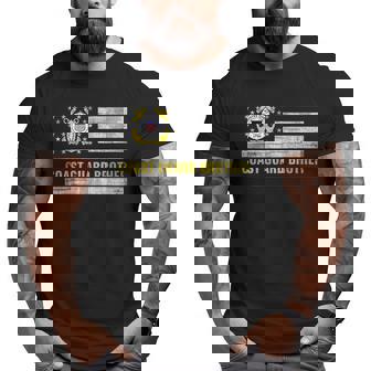 Coast Guard Brother With American Flag For Veteran Day Veteran Big and Tall Men T-shirt | Mazezy
