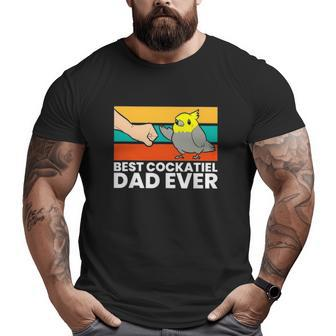Cockatiel Best Cocktiel Dad Ever Fist Bump Bird Lover Big and Tall Men T-shirt | Mazezy