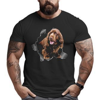 Cocker Spaniell Torn Cloth Cocker Spaniel Lover Dog Owner Big and Tall Men T-shirt | Mazezy