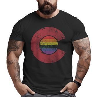 Colorado Flag Lgbt Gay Pride Big and Tall Men T-shirt | Mazezy