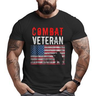 Combat Veteran Us Army Us Navy Us Air Force Big and Tall Men T-shirt | Mazezy
