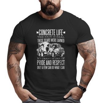 Concrete Mixer Truck Driver Big and Tall Men T-shirt | Mazezy