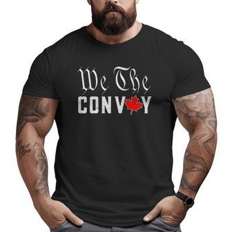 We The Convoy Freedom Convoy 2022 Canada Trucker Maple Leaf Big and Tall Men T-shirt | Mazezy