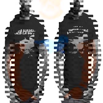Cool Beluga Whale For Men Dad Orca Whales Save The Ocean Big and Tall Men T-shirt | Mazezy