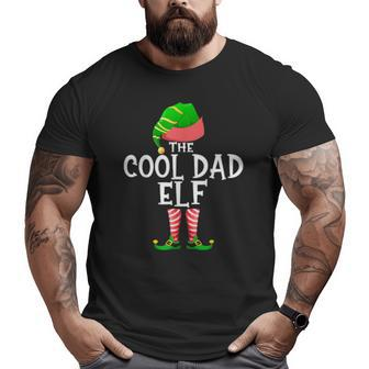 Cool Dad Elf Matching Family Group Christmas Party Pajama Big and Tall Men T-shirt | Mazezy CA