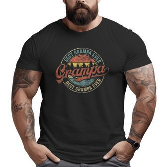 Cool Grampa Father's Day Retro Best Grampa Ever Big and Tall Men T-shirt | Mazezy