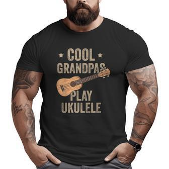 Cool Grandpas Play Ukulele Ukulele Music Guitar Big and Tall Men T-shirt | Mazezy