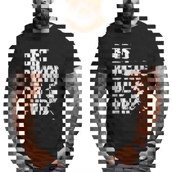 Cool Hockey Dad Best Pucking Dad Ever Sports Gag Big and Tall Men T-shirt | Mazezy