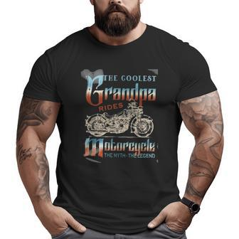 The Coolest Grandpa Rides Motorcycles The Myth The Legend Big and Tall Men T-shirt | Mazezy