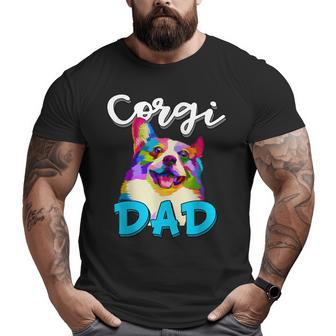 Corgi Dad Corgi Owner Father's Day Big and Tall Men T-shirt | Mazezy