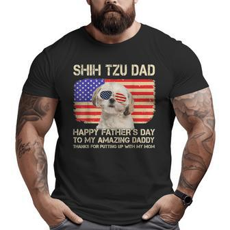 Cream Shih Tzu Dad Happy Fathers Day To My Amazing Daddy Dog Big and Tall Men T-shirt | Mazezy CA