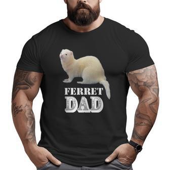 Cute Albino White Ferret Dad Ferrets Lover Kids Big and Tall Men T-shirt | Mazezy