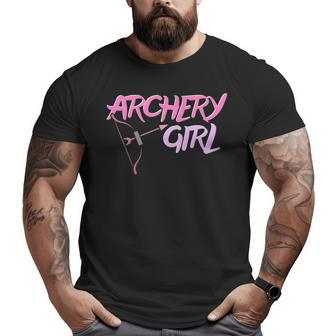 Cute Archery Girl Bow And Arrow Girly Sports Big and Tall Men T-shirt | Mazezy