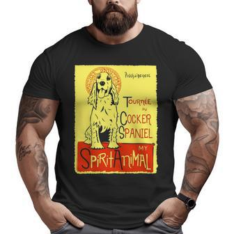 Cute English Cocker Spaniel Dog Art Cocker Spaniel Big and Tall Men T-shirt | Mazezy