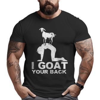 Cute Goat Yoga I Goat Your Back With Yoga Pose Big and Tall Men T-shirt | Mazezy