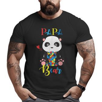 Cute Panda Bear Lovers Papa Panda Autism Father Puzzle Baby Big and Tall Men T-shirt | Mazezy