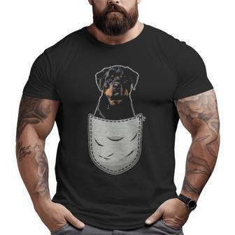 Cute Rottweiler Rott Rottie For Dog Lovers Pocket Owner Big and Tall Men T-shirt | Mazezy