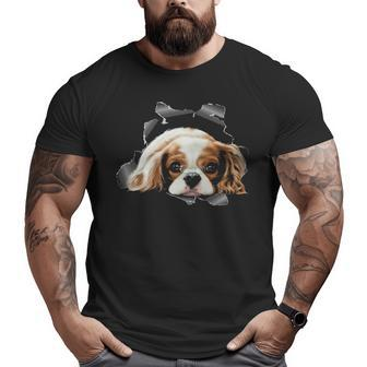 Cute Spaniel Torn Cloth Spaniel Lover Dog Owner Puppy Big and Tall Men T-shirt | Mazezy