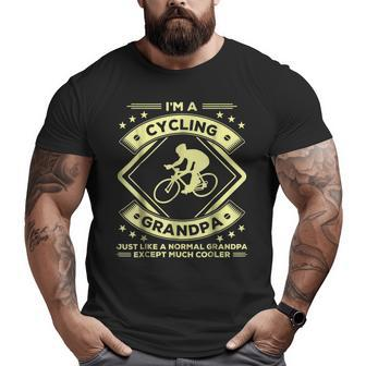Cycling Grandpa Cycler Grandad Big and Tall Men T-shirt | Mazezy