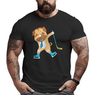 Dabbing Ice Hockey T Best Dog Dad Ever Boys Kids Big and Tall Men T-shirt | Mazezy