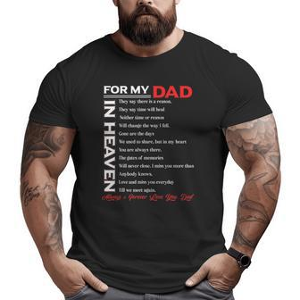 Dad My Angels In Memory Of Parents In Heaven Big and Tall Men T-shirt | Mazezy