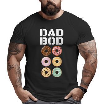 Dad Bod Donut Abs Dad Father Big and Tall Men T-shirt | Mazezy