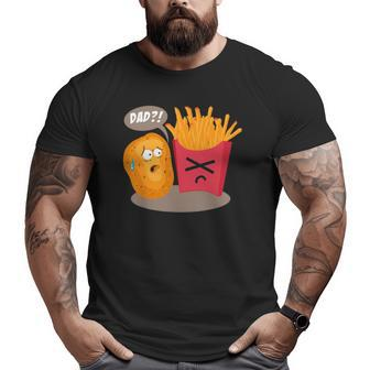 Dad Cool Insane Potato Fries Addicts Big and Tall Men T-shirt | Mazezy