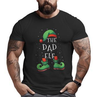 Dad Elf Family Matching Christmas Costume Big and Tall Men T-shirt | Mazezy