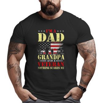 I Am A Dad A Grandpa And A Veteran Father's Day Big and Tall Men T-shirt | Mazezy
