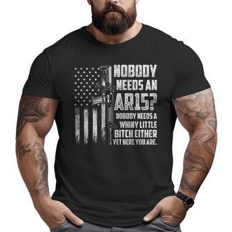 Dad Grandpa Veteran Us Flag Pro Gun 2Nd Amendment Big and Tall Men T-shirt | Mazezy