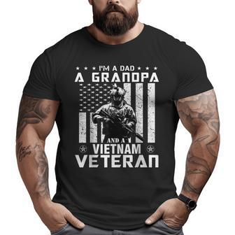 I Am A Dad Grandpa And A Vietnam Veteran Cool Big and Tall Men T-shirt | Mazezy