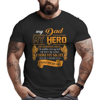 Dad My Hero My Guardian Angel Happy Father's Day Big and Tall Men T-shirt | Mazezy DE