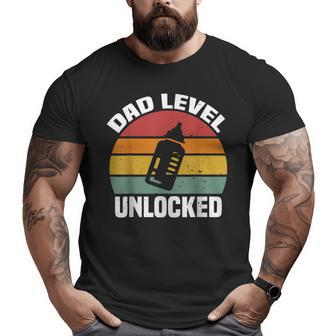 Dad Level Unlocked Soon To Be Father Pregnancy Announcement Big and Tall Men T-shirt | Mazezy