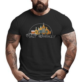 Dad Malt Whiskey Big and Tall Men T-shirt | Mazezy