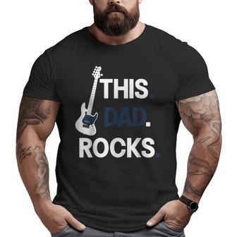 This Dad Rocks Musical Dad Father's Day Big and Tall Men T-shirt | Mazezy