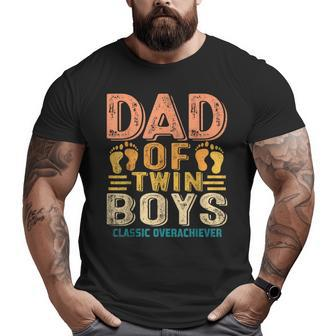 Dad Of Twin Boys Twin Dad Father Big and Tall Men T-shirt | Mazezy