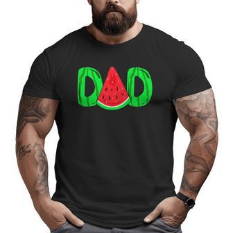 Dad Watermelon Father's Day Big and Tall Men T-shirt | Mazezy