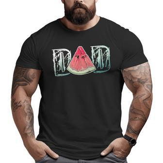 Dad Watermelon Fruit Cool Fathers Day Summer For Dad Big and Tall Men T-shirt | Mazezy
