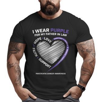 Dad I Wear Purple Father In Law Pancreatic Cancer Awareness Big and Tall Men T-shirt | Mazezy UK