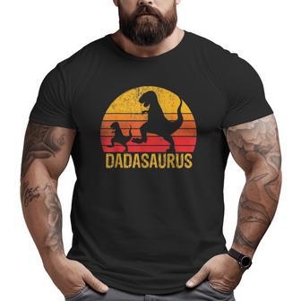 Dadasaurusrex And Babysaurus Dinosaur Father's Day Big and Tall Men T-shirt | Mazezy DE