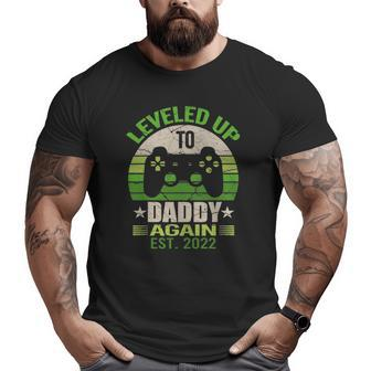 Daddy Again 2022 Leveled Up To Daddy Again Apparel Dad Big and Tall Men T-shirt | Mazezy
