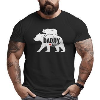 Daddy Bear Father's Day Cute Baby Cub Papa Dad And Pops Big and Tall Men T-shirt | Mazezy