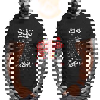 Daddy Bear Red Buffalo Plaid Daddy Bear Pajama Big and Tall Men T-shirt | Mazezy