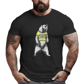 Daddy Bear Roaring Grizzly Fathers Day Protective Dad Big and Tall Men T-shirt | Mazezy