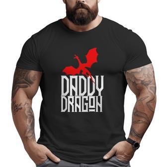 Daddy Dragon Matching Family Tribe Red Dad Father Big and Tall Men T-shirt | Mazezy