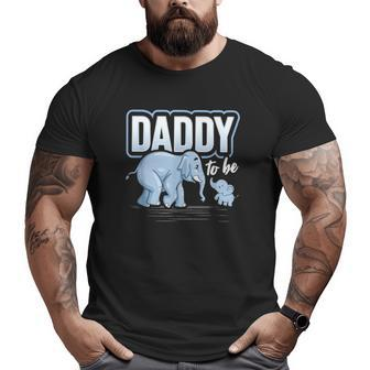 Daddy To Be Elephant Baby Shower Pregnancy Father's Day Big and Tall Men T-shirt | Mazezy