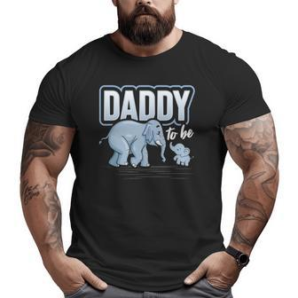 Daddy To Be Elephant Baby Shower Pregnancy Soon To Be Big and Tall Men T-shirt | Mazezy