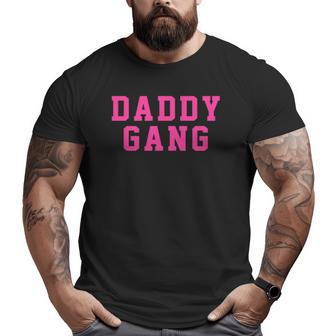Daddy Gang Pink Crew Big and Tall Men T-shirt | Mazezy