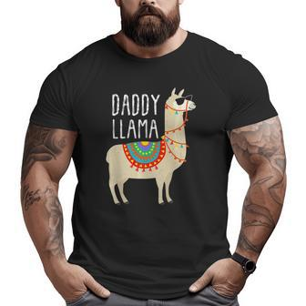 Daddy Llama For Men Papa Big and Tall Men T-shirt | Mazezy